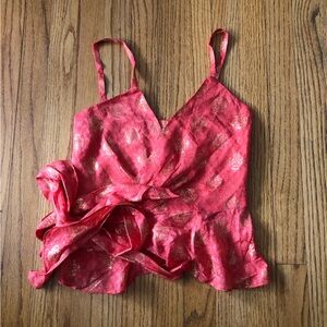 Milly Wrap Shirt - 2 / pink & gold